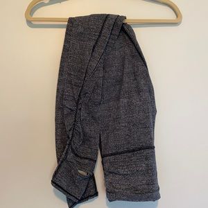 Lululemon long, black patterned “boot” leggings
